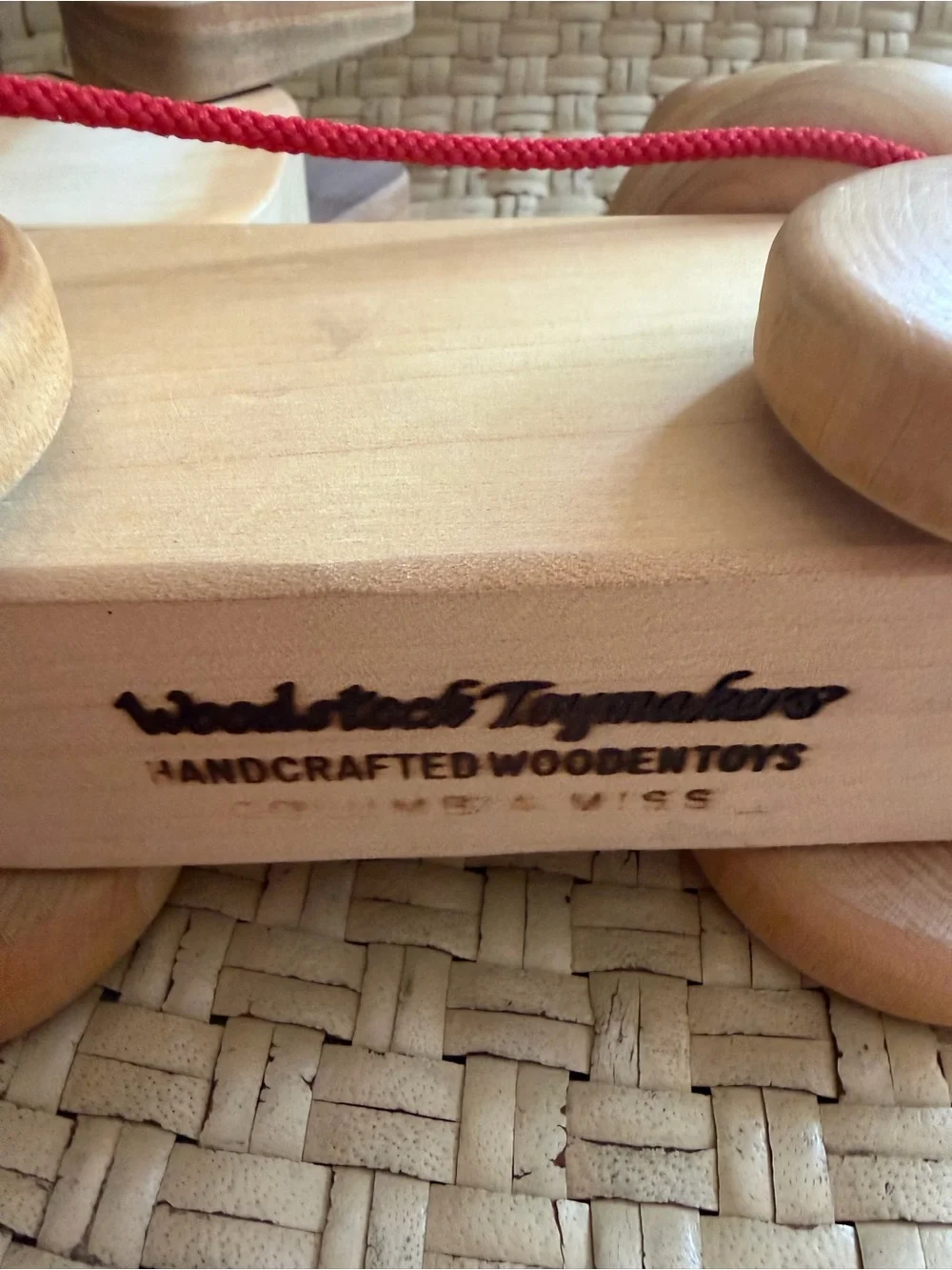 Wooden Dog Pull Toy Stackable Rings Woodstock Toymaket